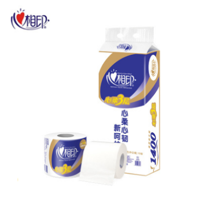 心相印卷紙三層卷筒空芯衛(wèi)生紙巾1400g家用公用廁紙一提10卷裝心相印卷紙BT910